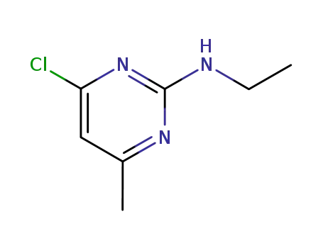 Molecular Structure of 5748-33-4 ((4-Chloro-6-methyl-pyrimidin-2-yl)-ethyl-amine)
