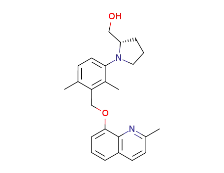 2-Pyrrolidinemethanol,
1-[2,4-dimethyl-3-[[(2-methyl-8-quinolinyl)oxy]methyl]phenyl]-, (2S)-