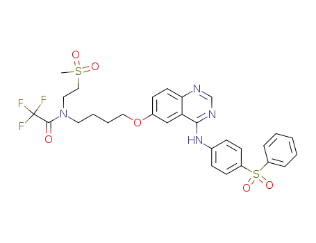 <i>N</i>-{4-[4-(4-benzenesulfonyl-phenylamino)-quinazolin-6-yloxy]-butyl}-2,2,2-trifluoro-<i>N</i>-(2-methanesulfonyl-ethyl)-acetamide