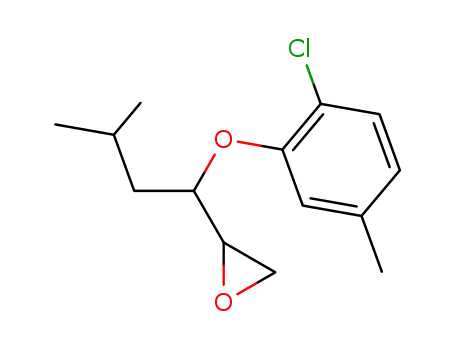 Molecular Structure of 847832-71-7 (Oxirane, [1-(2-chloro-5-methylphenoxy)-3-methylbutyl]-)