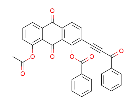 9,10-Anthracenedione,
8-(acetyloxy)-1-(benzoyloxy)-2-(3-oxo-3-phenyl-1-propynyl)-
