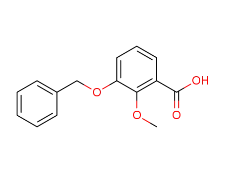 Molecular Structure of 23806-64-6 (3-(benzyloxy)-2-methoxybenzoic acid)