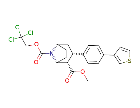 8-Azabicyclo[3.2.1]octane-2,8-dicarboxylic acid,
3-[4-(3-thienyl)phenyl]-, 2-methyl 8-(2,2,2-trichloroethyl) ester,
(1R,2S,3S,5S)-