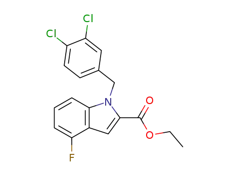 Ethyl N-(3,4-dichlorobenzyl)-4-fluoroindole-2-carboxylate