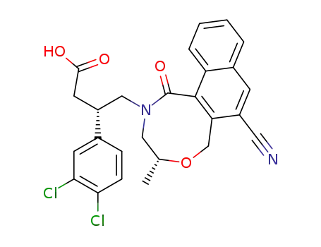 (3S)-4-[(4R)-7-cyano-4-methyl-1-oxo-1,3,4,6-tetrahydro-2H-naphtho[1,2-f][1,4]oxazocin-2-yl]-3-(3,4-dichlorophenyl)butanoic acid