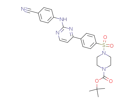 1-Piperazinecarboxylic acid,
4-[[4-[2-[(4-cyanophenyl)amino]-4-pyrimidinyl]phenyl]sulfonyl]-,
1,1-dimethylethyl ester