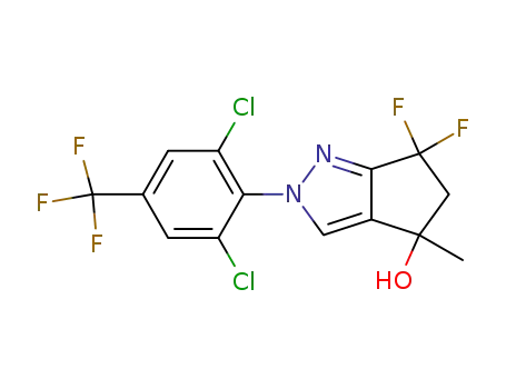 2-[2,6-Dichloro-4-(trifluoromethyl)phenyl]-6,6-difluoro-4-methyl-2,4,5,6-tetrahydrocyclopenta[c]pyrazol-4-ol