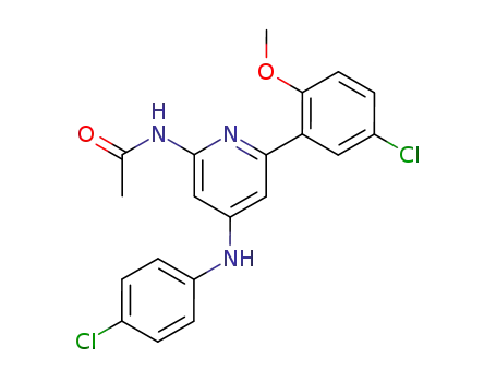 <i>N</i>-[6-(5-chloro-2-methoxy-phenyl)-4-(4-chloro-phenylamino)-pyridin-2-yl]-acetamide