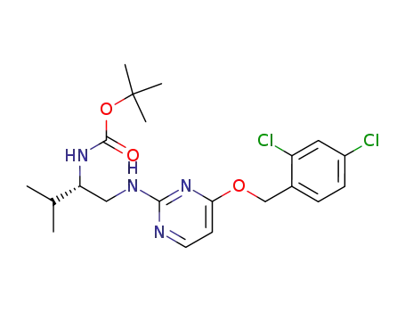 (1-{[4-(2,4-dichloro-benzyloxy)-pyrimidin-2-ylamino]-methyl}-2-methyl-propyl)-carbamic acid <i>tert</i>-butyl ester