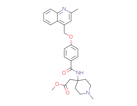 {1-methyl-4-[4-(2-methyl-quinolin-4-ylmethoxy)-benzoylamino]-piperidin-4-yl}-acetic acid methyl ester