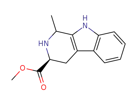 Molecular Structure of 191279-38-6 ((3S)-1-methyl-2,3,4,9-tetrahydro-1H-pyrido[3,4-b]indole-3-carboxylic acid methyl ester)