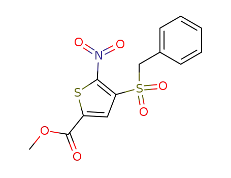 5-nitro-4-phenylmethanesulfonyl-thiophene-2-carboxylic acid methyl ester
