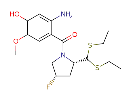 (2-Amino-4-hydroxy-5-methoxy-phenyl)-[(2S,4S)-2-(bis-ethylsulfanyl-methyl)-4-fluoro-pyrrolidin-1-yl]-methanone