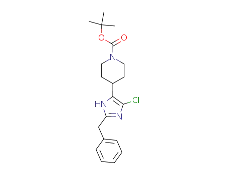 4-(2-benzyl-5-chloro-3<i>H</i>-imidazol-4-yl)-piperidine-1-carboxylic acid <i>tert</i>-butyl ester