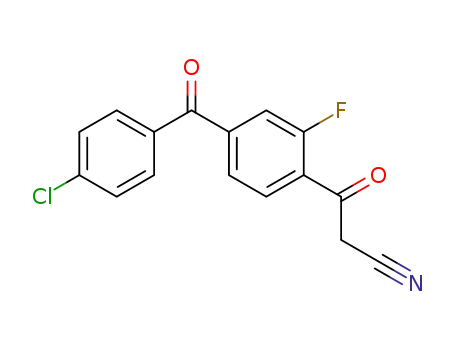 3-[4-(4-chloro-benzoyl)-2-fluoro-phenyl]-3-oxo-propionitrile