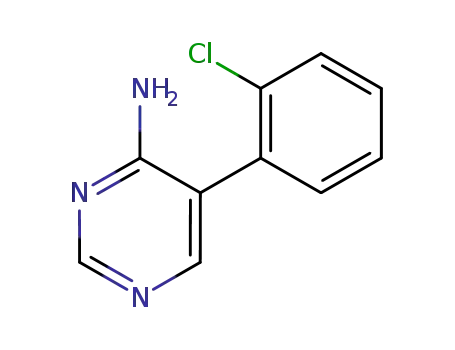 Molecular Structure of 56239-12-4 (5-(2-chlorophenyl)pyrimidin-4-amine)