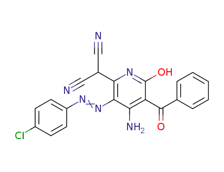 Propanedinitrile,
[4-amino-5-benzoyl-3-[(4-chlorophenyl)azo]-1,6-dihydro-6-oxo-2-pyridin
yl]-