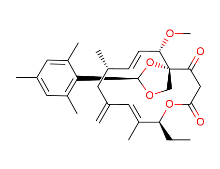 (11E,16E)-(2R,5R,10S,15S,18S)-10-Ethyl-18-methoxy-11,15-dimethyl-13-methylene-2-(2,4,6-trimethyl-phenyl)-1,3,9-trioxa-spiro[4.13]octadeca-11,16-diene-6,8-dione