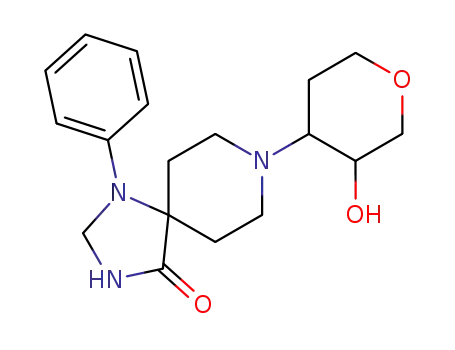 8-(3-hydroxy-tetrahydro-pyran-4-yl)-1-phenyl-1,3,8-triaza-spiro[4.5]decan-4-one