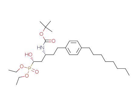 [(1S,3R)-3-tert-Butoxycarbonylamino-1-hydroxy-5-(4-octyl-phenyl)-pentyl]-phosphonic acid diethyl ester