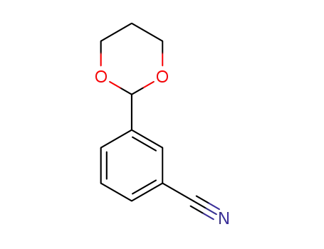 Molecular Structure of 348637-28-5 (Benzonitrile, 3-(1,3-dioxan-2-yl)- (9CI))