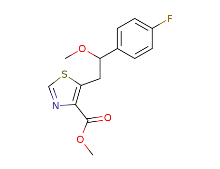 5-[2-(4-fluoro-phenyl)-2-methoxy-ethyl]-thiazole-4-carboxylic acid methyl ester