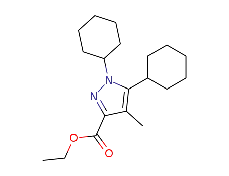 1H-Pyrazole-3-carboxylic acid, 1,5-dicyclohexyl-4-methyl-, ethyl ester