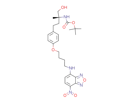 (1-hydroxymethyl-1-methyl-3-{4-[4-(7-nitro-benzo[1,2,5]oxadiazol-4-ylamino)-butoxy]-phenyl}-propyl)-carbamic acid <i>tert</i>-butyl ester