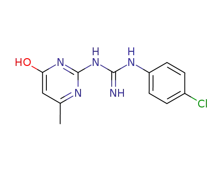 Molecular Structure of 5429-13-0 (N-(4-CHLOROPHENYL)-N-(4-HYDROXY-6-METHYLPYRIMIDIN-2-YL)GUANIDE)