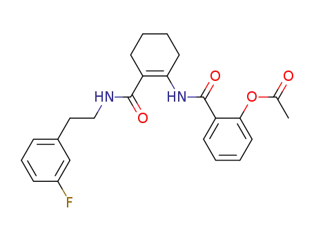 acetic acid 2-{2-[2-(3-fluoro-phenyl)-ethylcarbamoyl]-cyclohex-1-enylcarbamoyl}-phenyl ester