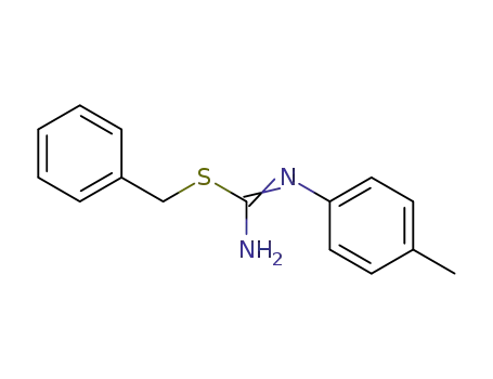 Molecular Structure of 59439-57-5 (Carbamimidothioic acid, (4-methylphenyl)-, phenylmethyl ester)