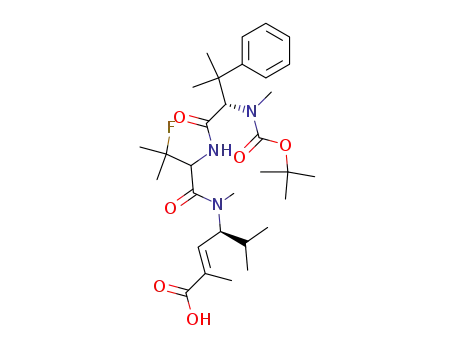 (E)-(S)-4-({2-[(S)-2-(tert-Butoxycarbonyl-methyl-amino)-3-methyl-3-phenyl-butyrylamino]-3-fluoro-3-methyl-butyryl}-methyl-amino)-2,5-dimethyl-hex-2-enoic acid