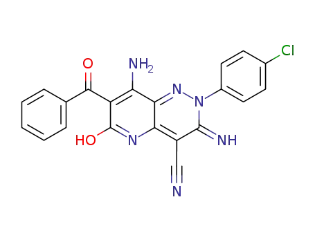 Pyrido[3,2-c]pyridazine-4-carbonitrile,
8-amino-7-benzoyl-2-(4-chlorophenyl)-2,3,5,6-tetrahydro-3-imino-6-oxo-