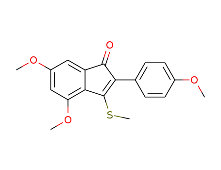 1H-Inden-1-one, 4,6-dimethoxy-2-(4-methoxyphenyl)-3-(methylthio)-
