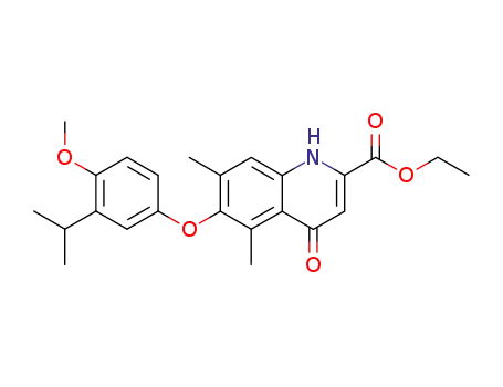 2-Quinolinecarboxylic acid,
1,4-dihydro-6-[4-methoxy-3-(1-methylethyl)phenoxy]-5,7-dimethyl-4-oxo-
, ethyl ester