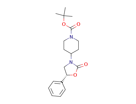 Molecular Structure of 521979-95-3 (tert-butyl4-(2-oxo-5-phenyloxazolidin-3-yl)piperidine-1-carboxylate)