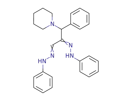 Molecular Structure of 912922-37-3 (1-Piperidinepropanal, b-phenyl-a-(phenylhydrazono)-, phenylhydrazone)