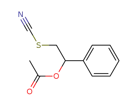 Thiocyanic acid, 2-(acetyloxy)-2-phenylethyl ester