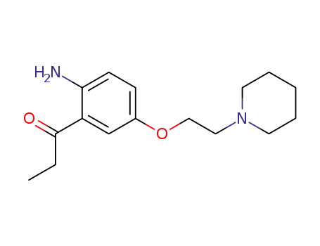 Molecular Structure of 708254-67-5 (1-[2-amino-5-(2-piperidin-1-yl-ethoxy)-phenyl]-propan-1-one)