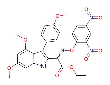ethyl 4',6'-dimethoxy-3'-(4''-methoxyphenyl)-indol-2'-yl-2-(2,4-dinitrophenoxyimino)acetate
