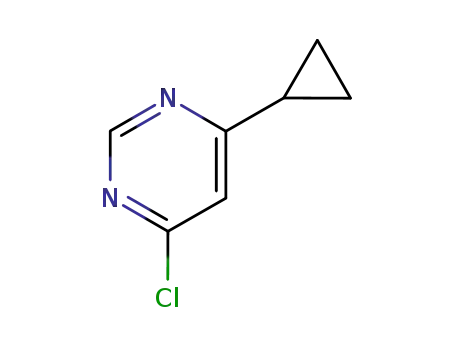 Molecular Structure of 7038-76-8 (4-chloro-6-cyclopropylpyrimidine(SALTDATA: FREE))