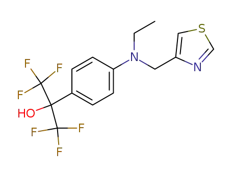 2-{4-[ethyl-(thiazol-4-ylmethyl)-amino]-phenyl}-1,1,1,3,3,3-hexafluoro-propan-2-ol