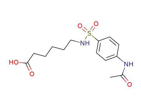 Molecular Structure of 51596-65-7 (6-(4-Acetylamino-benzenesulfonylamino)-hexanoic acid)