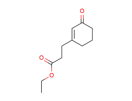 Molecular Structure of 61589-75-1 (1-Cyclohexene-1-propanoic acid, 3-oxo-, ethyl ester)