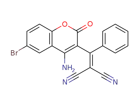 2-[(4-amino-6-bromo-2-oxo-2<i>H</i>-chromen-3-yl)-phenyl-methylene]-malononitrile