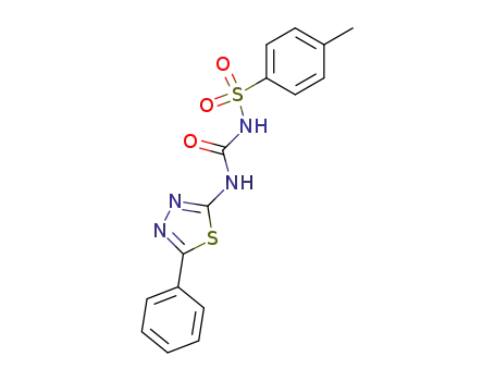 Molecular Structure of 13281-72-6 (<i>N</i>-(5-phenyl-[1,3,4]thiadiazol-2-yl)-<i>N</i>'-(toluene-4-sulfonyl)-urea)