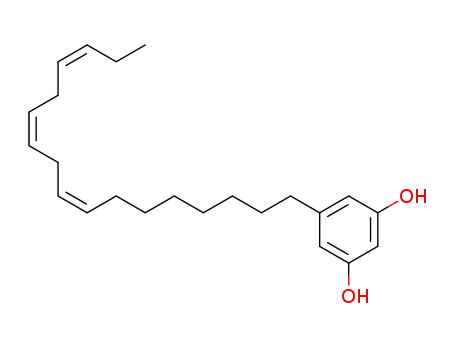 Molecular Structure of 83173-23-3 (5-[(8Z,11Z,14Z)-heptadeca-8,11,14-trien-1-yl]benzene-1,3-diol)