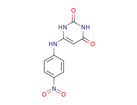 Molecular Structure of 79344-67-5 (2,4(1H,3H)-Pyrimidinedione, 6-[(4-nitrophenyl)amino]-)