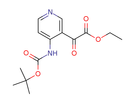 Molecular Structure of 191338-96-2 (3-PYRIDINEACETIC ACID, 4-[[(1,1-DIMETHYLETHOXY)CARBONYL]AMINO]-A-OXO-, ETHYL ESTER)