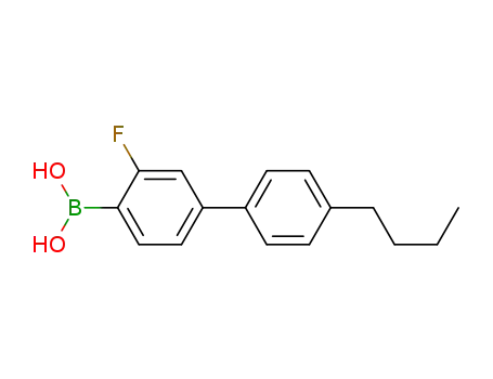 Molecular Structure of 1400809-84-8 ((3-Fluoro-4'-butyl[1,1'-biphenyl]-4-yl)boronic acid)